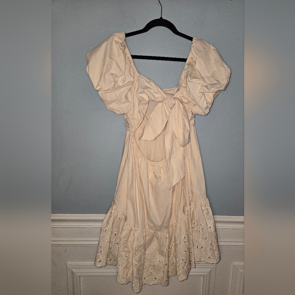 En Saison Cream Puff-Sleeve Mini Dress - Picture 4 of 8
